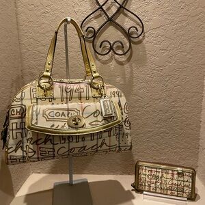 Coach Chelsea Graffiti Domed Satchel and Wallet